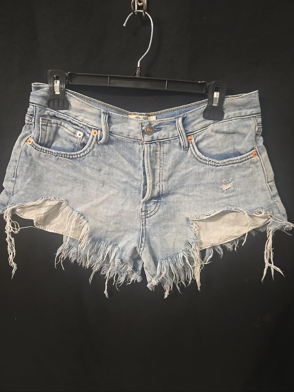 We The Free Free People Distressed Denim Cutoff Shorts Size 27